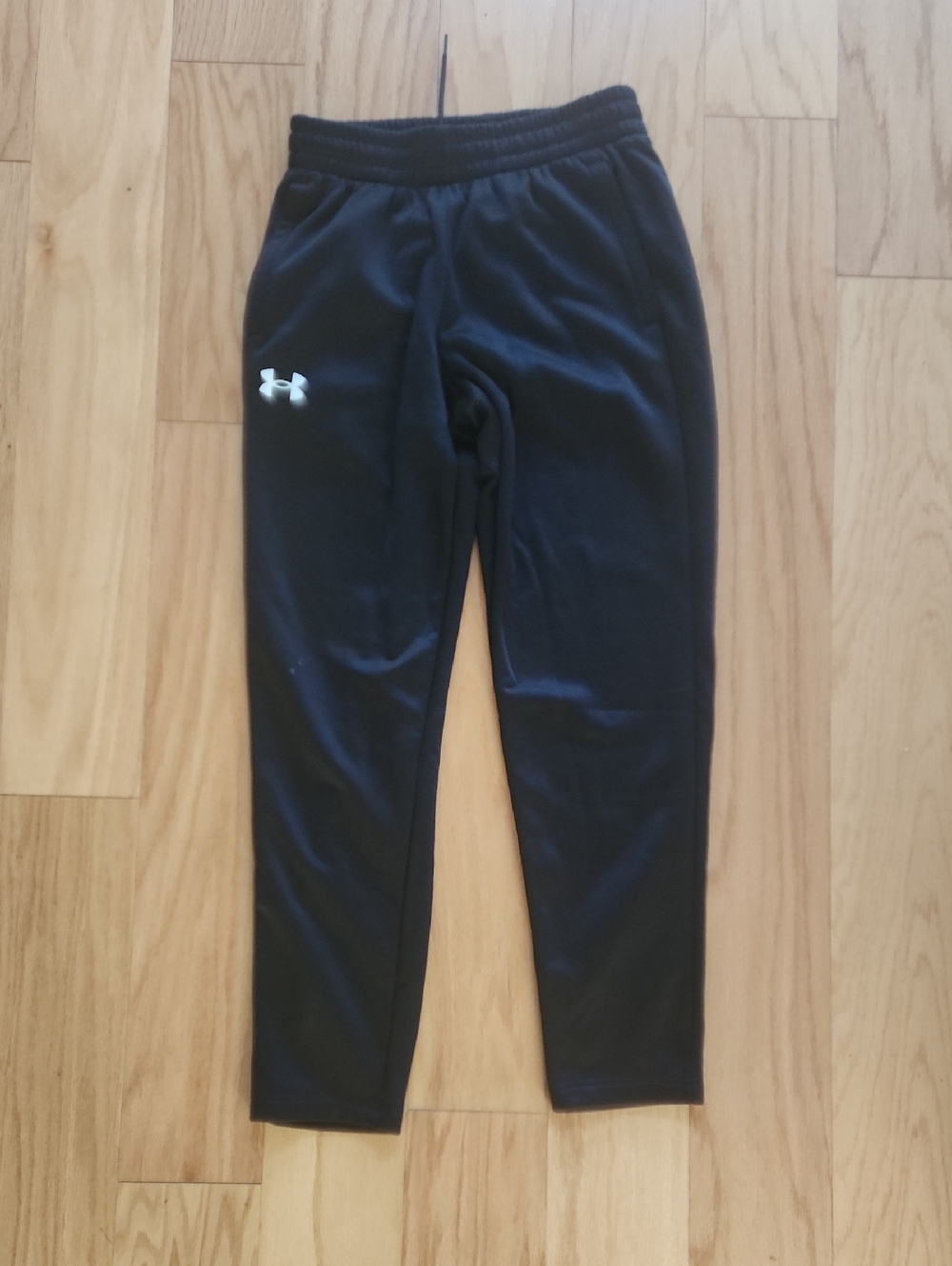 Under Armour Kids Black Jogger Sweatpants with White Logo Medium